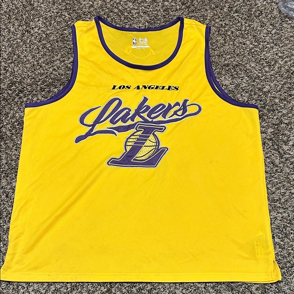Los Angeles Lakers yellow/purple Jersey mens size 2xl NBA